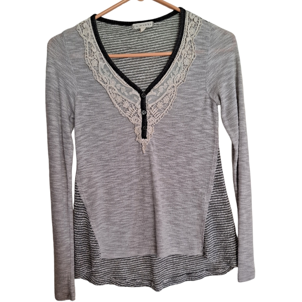 La Mamba semi sheer long sleeve top
